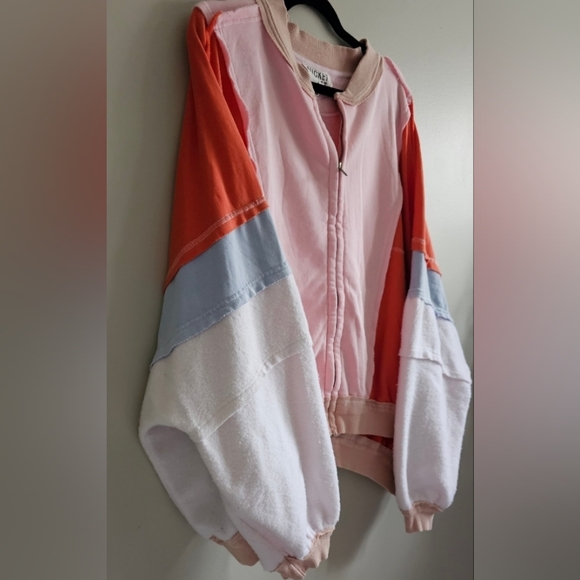 Bucklist Oversized Colorblock Bomber Jacket Raw Edge Med/Large NWT$86 - Picture 9 of 15